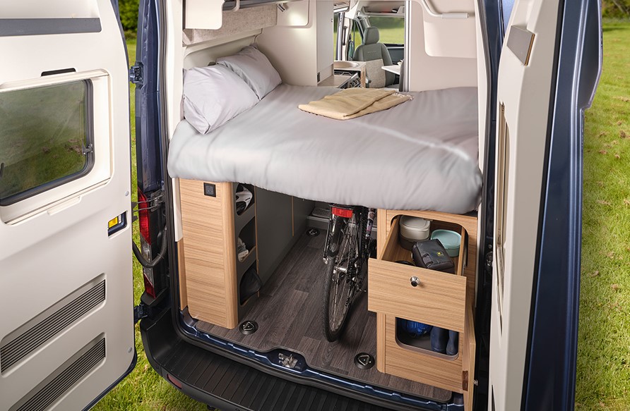 Bailey Endeavour B65 High Top Elevating Roof 4 Berth Campervan Rear Double Bed Storage Underneath